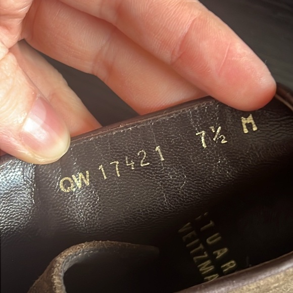 Stuart Weitzman Suede Lace Up Ankle Boots Hidden Wedge Size 7.5 - Picture 12 of 14